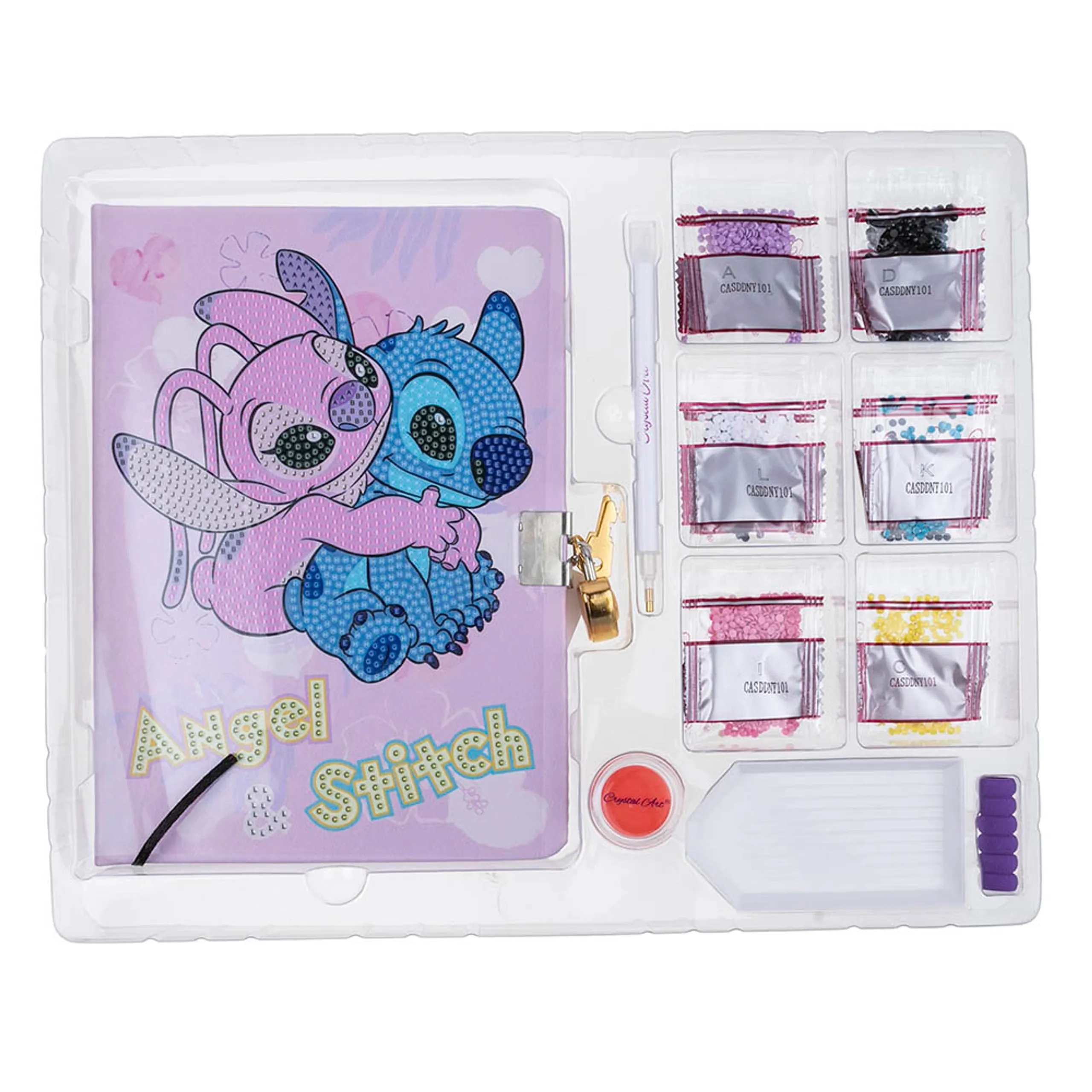Crystal Art Secret Diary - Stitch & Angel