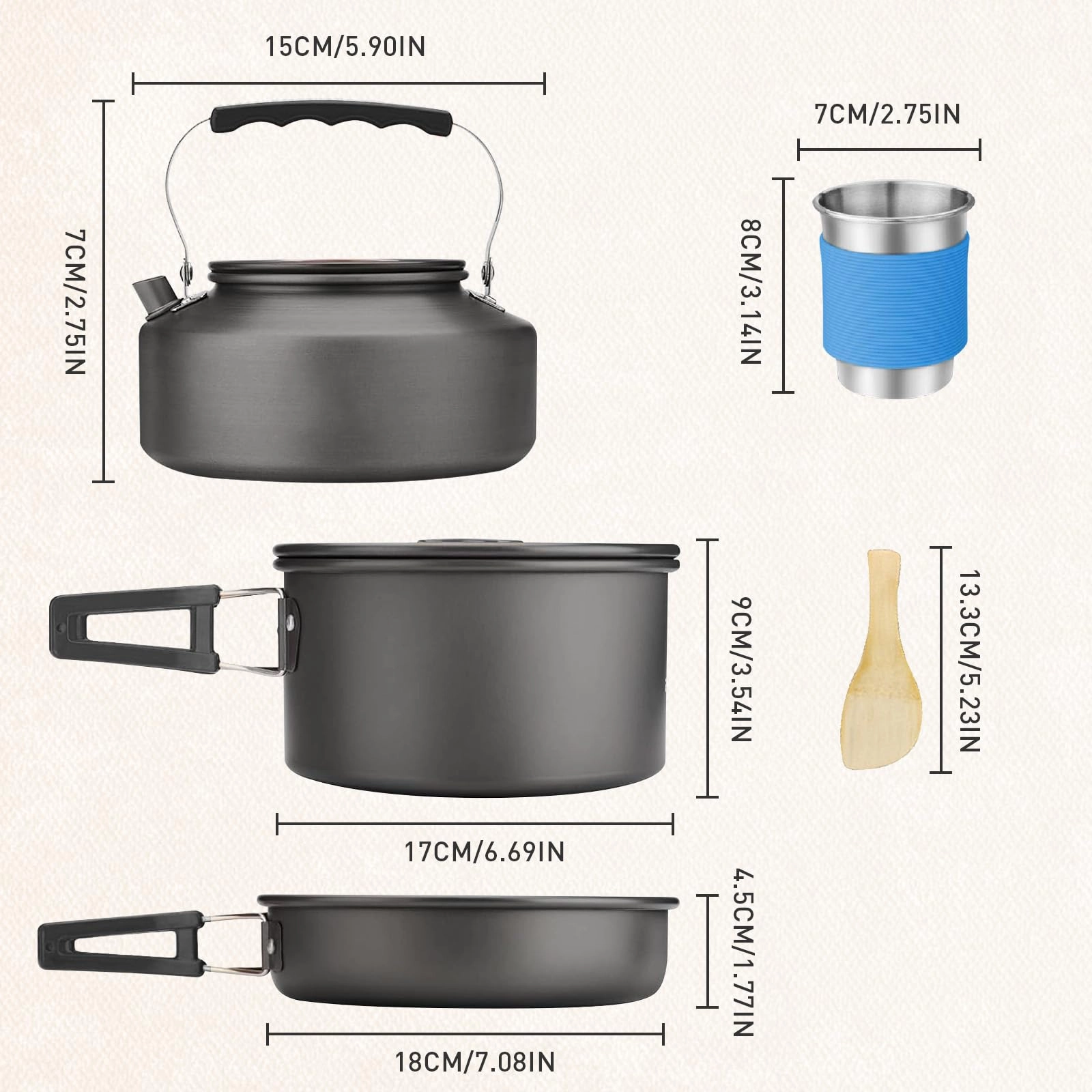 Camping Cooking Set - 17 pieces