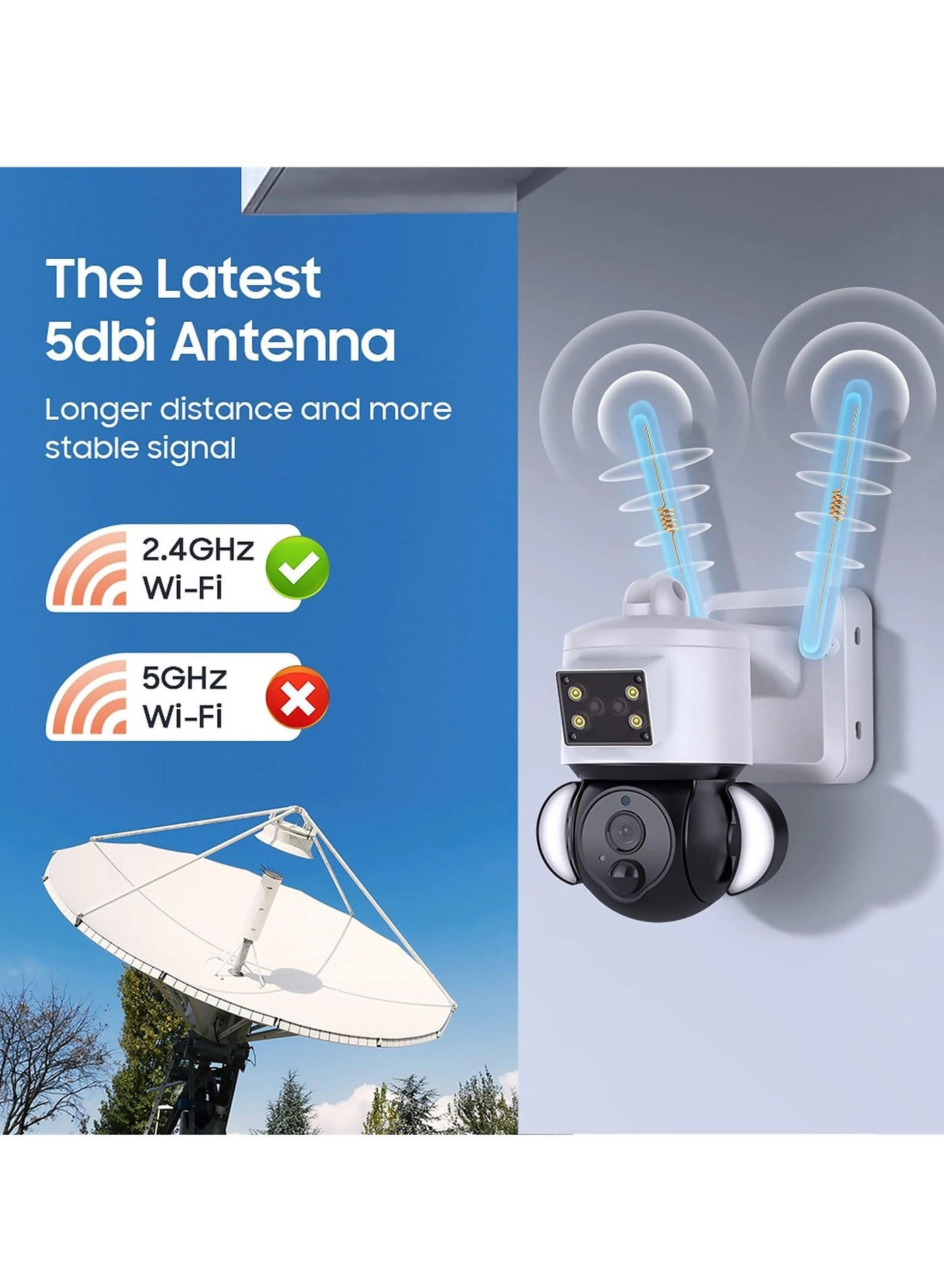 Solar Security Wireless Outdoor Camera 2K