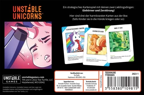 Unstable Unicorns NSFW - Card Game (German)