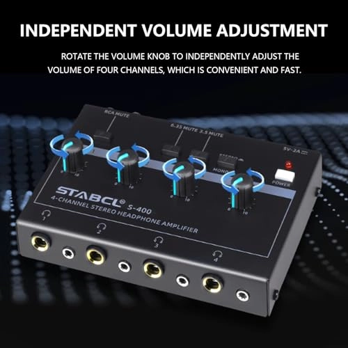 4 Channel - Stereo/Mono 3.5mm 6.35mm RCA Input