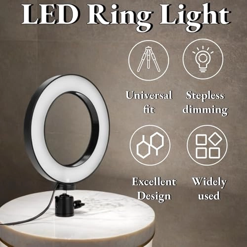 Ring Light Kit - 6 Inch 10 Levels Dimmable USB