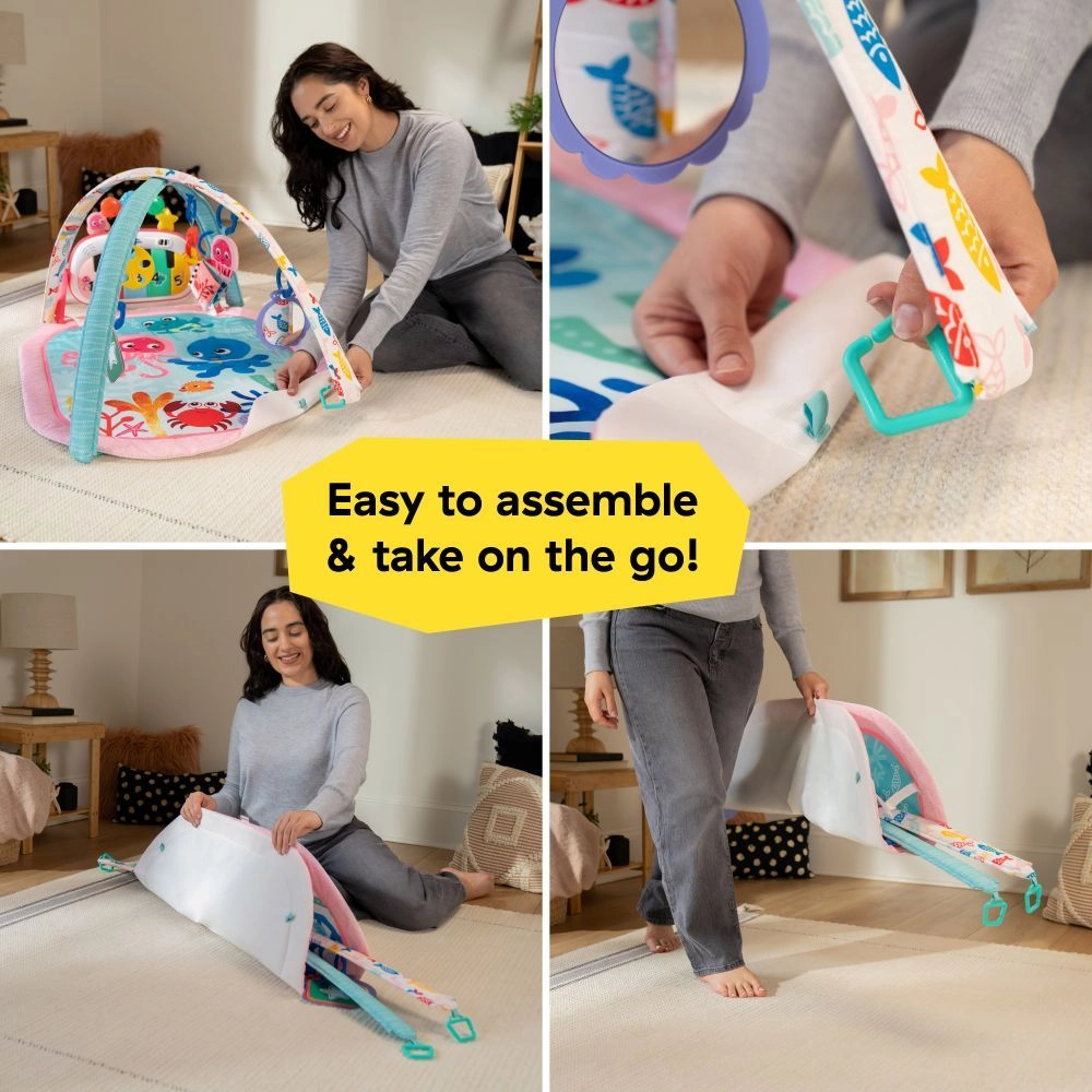 4-in-1 Kickin’ Tunes Musical Meadow Music & Language Discovery Gym - 0 months