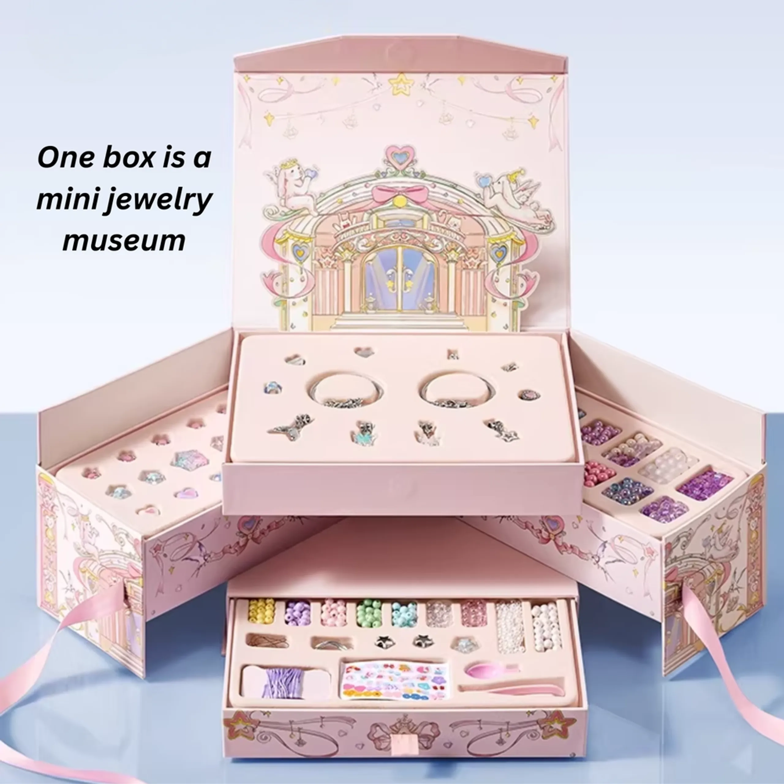 DIY Jewelry Gift Box - Colorful Beads