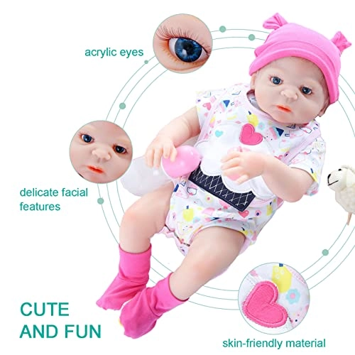 Reborn Baby Doll - 22 Inch Soft Vinyl Blonde Blue Eyes