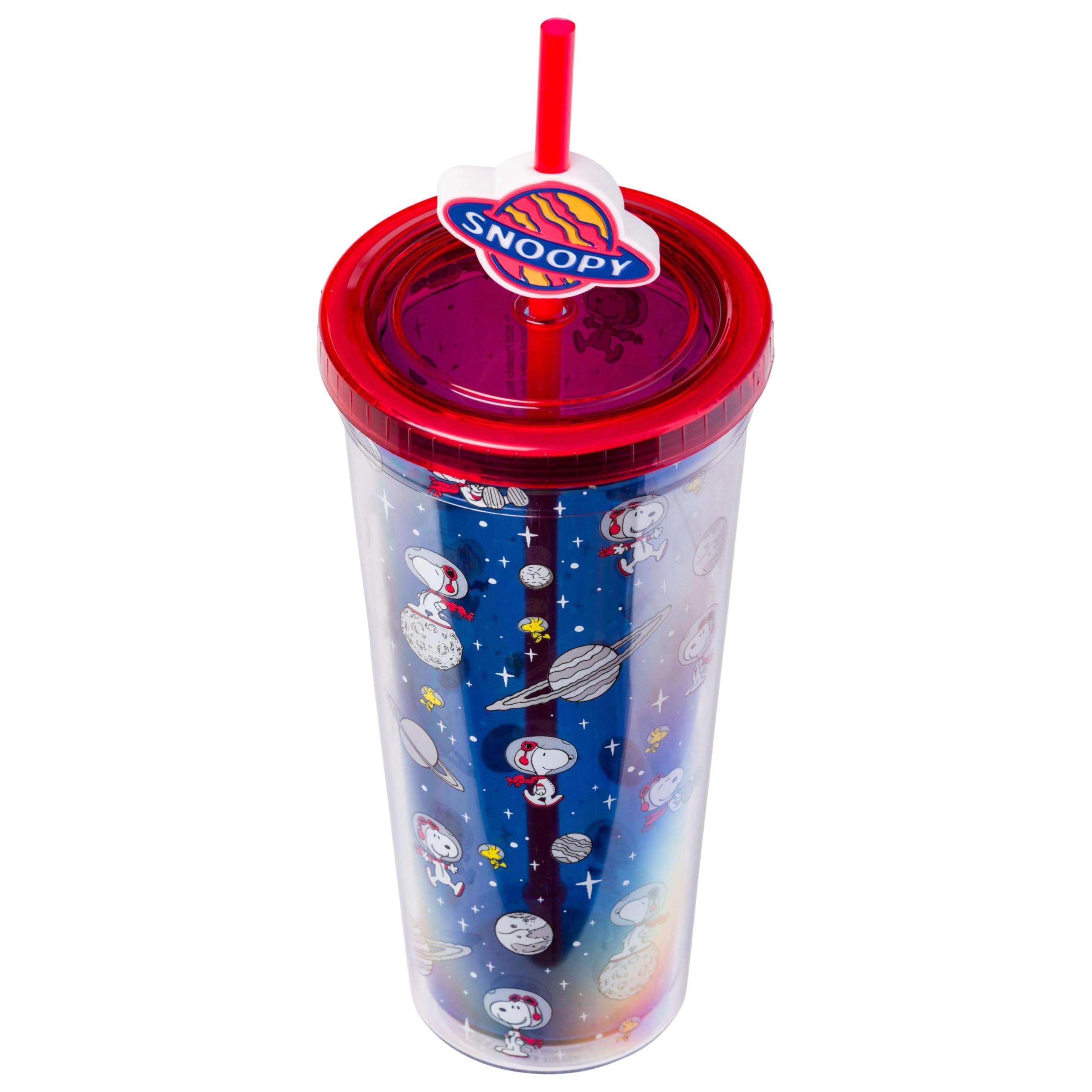 Peanuts Space Plastic Cold Cup - Snoopy and Woodstock