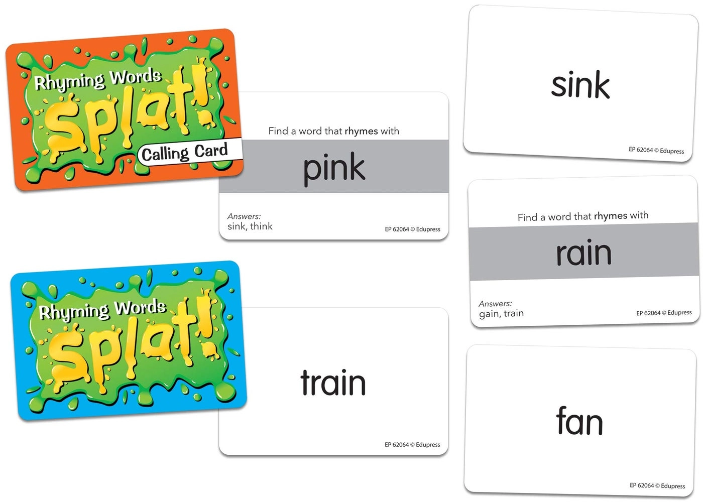 Rhyming Words Splat Game - Kid 225 pieces