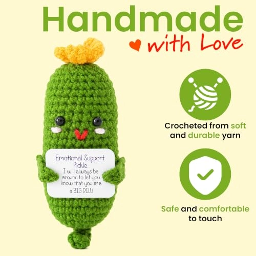 Emotional Pickle - Sunny Positive Pickle Green Crochet