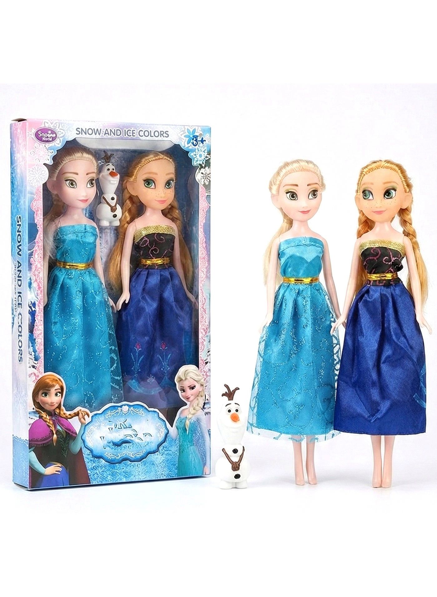 REZZOSS Elsa & Anna Doll Set - 11" Includes Olaf Figure Ages 3+
