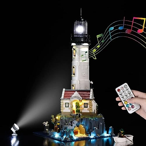 LED Lighting Set - Compatible with Lego 21335 Ideas Motorised Lighthouse Remote control version