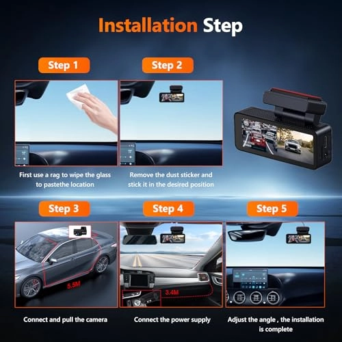Dual Front and Rear Dashcam - 3840*2160 2K
