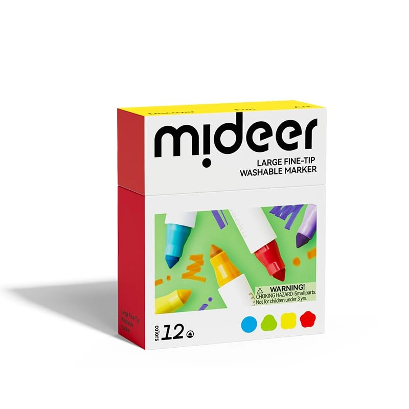 Fine Tip Washable Markers - Multi Colour Large cone tip