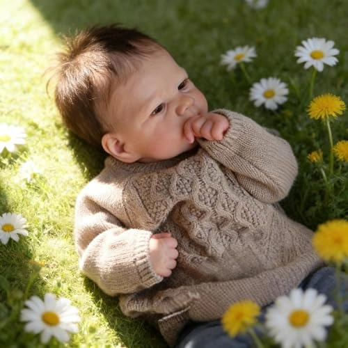 Elijah Reborn Baby Doll - 17 inch Silicone Blue Eyes Ages 3+