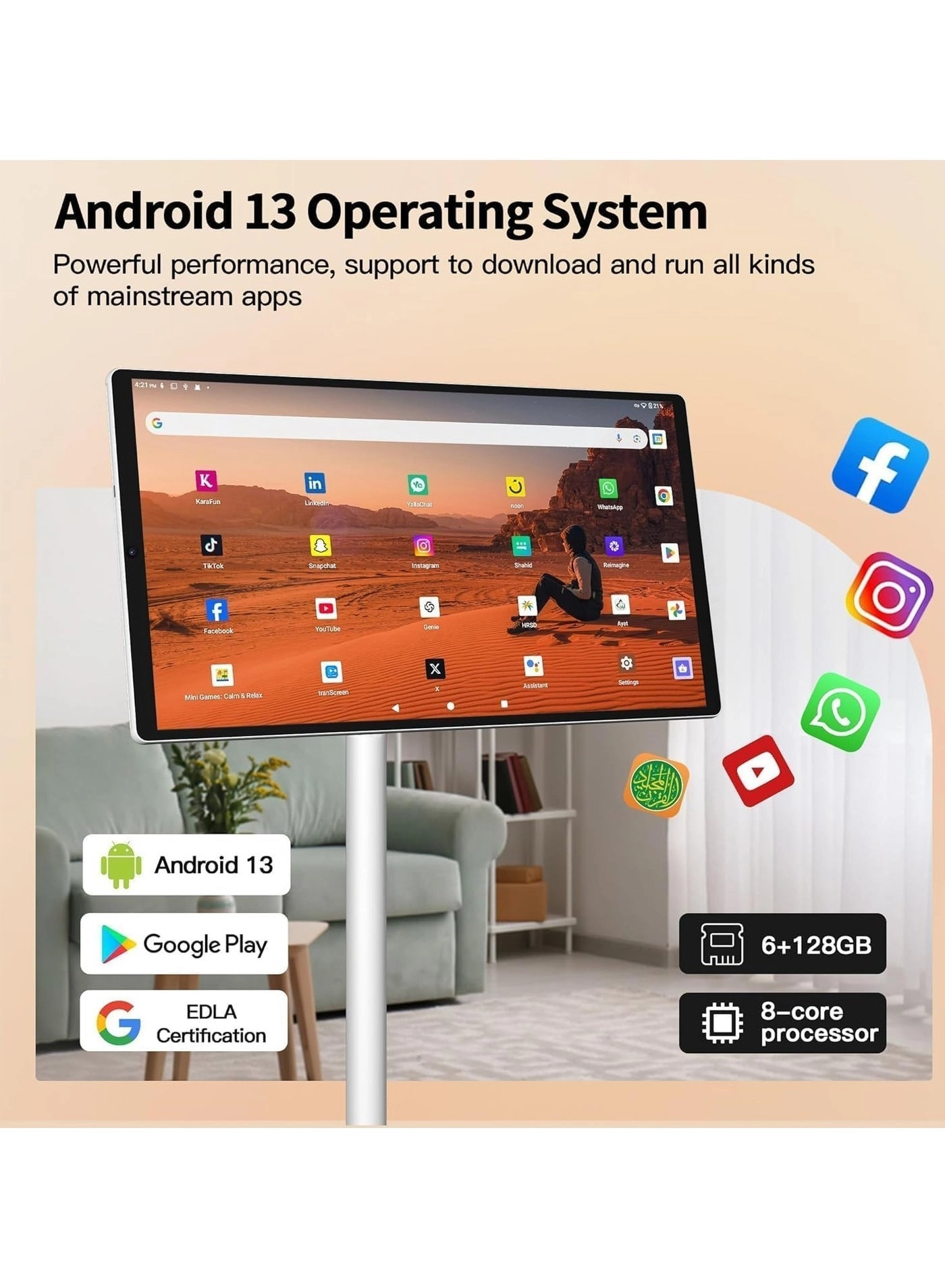 Smart Movable Touch Screen Display - 32 in 4K