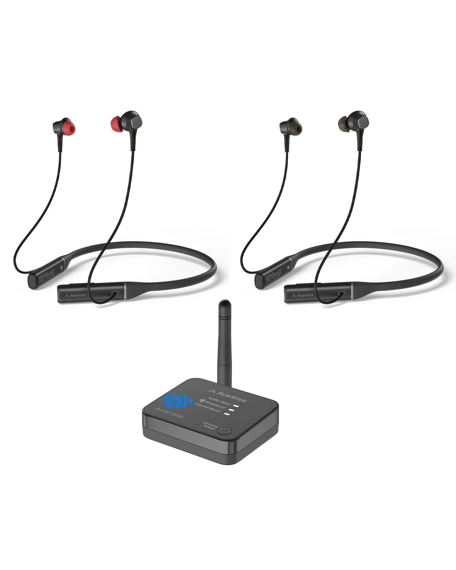 Avantree Aura Loop Dual Wireless Earbud Bundle