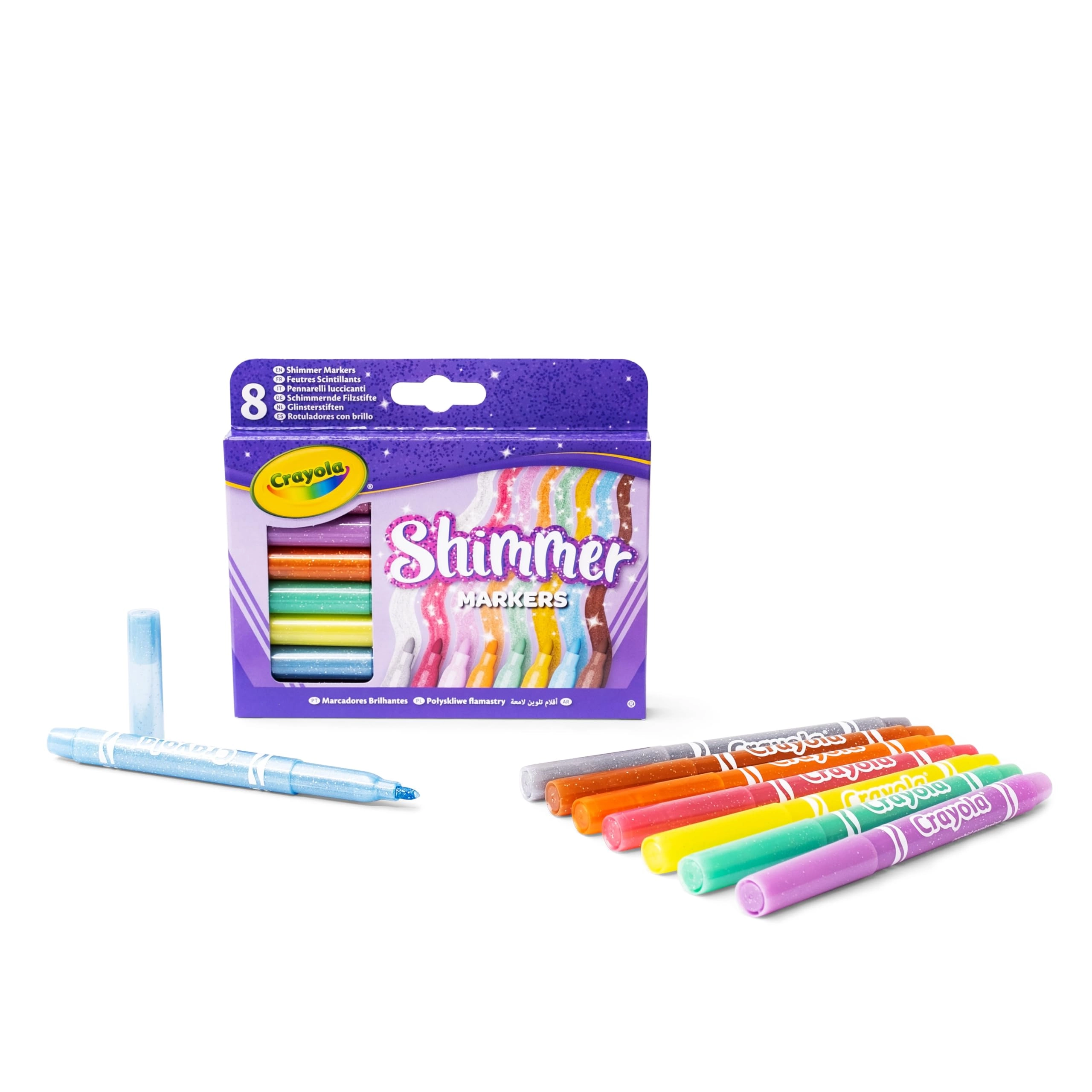 Vivid Toy Group Shimmer Markers - Multicolour Chisel