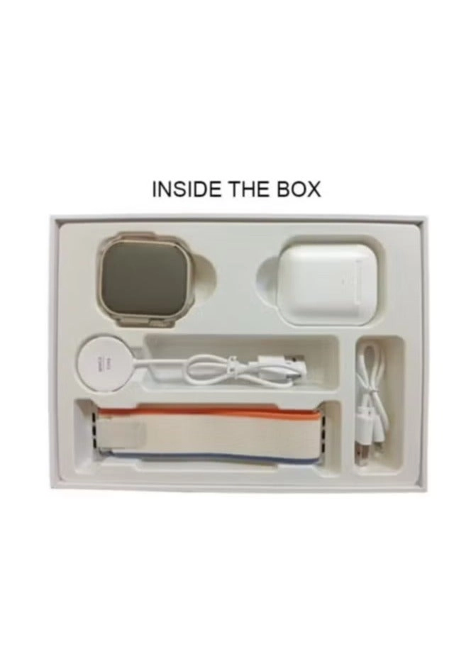 Smart Duo Smart Watch + Bluetooth Earphones + Wireless Charger