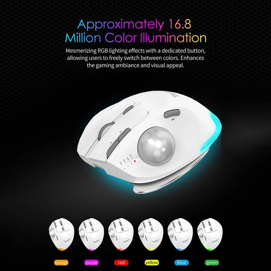 Trackball Mouse - Bluetooth, USB 800/1200/1600/2400/4800 CPI