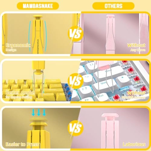 2-in-1 Keycap Switch Puller - 304 Stainless Steel Blue