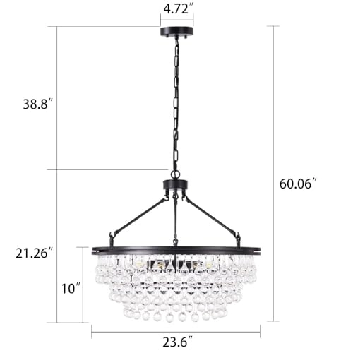 Crystal Chandelier - Dimmable