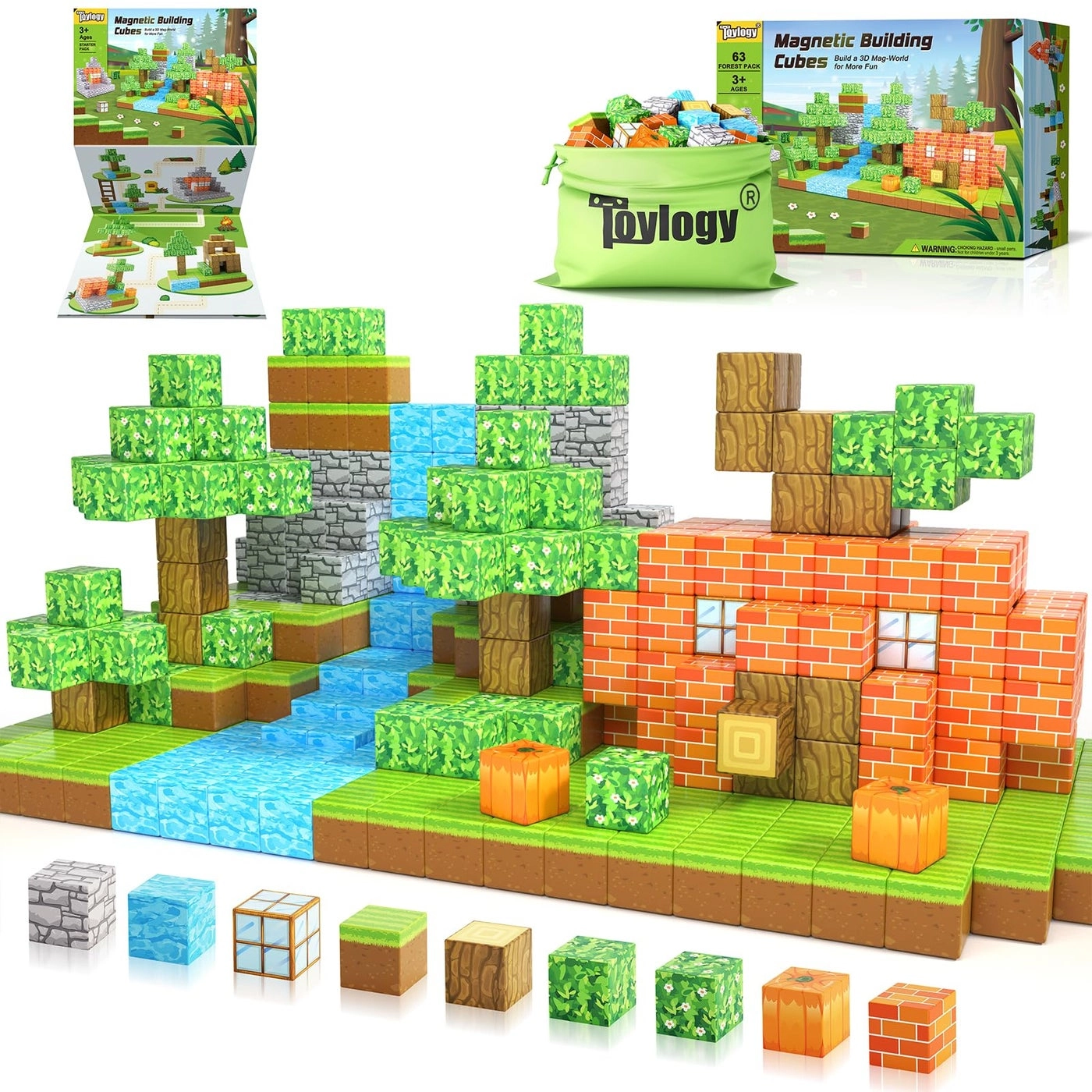 Toylogy Build Mine Magnet World Pumpkin Edition - Pumpkin