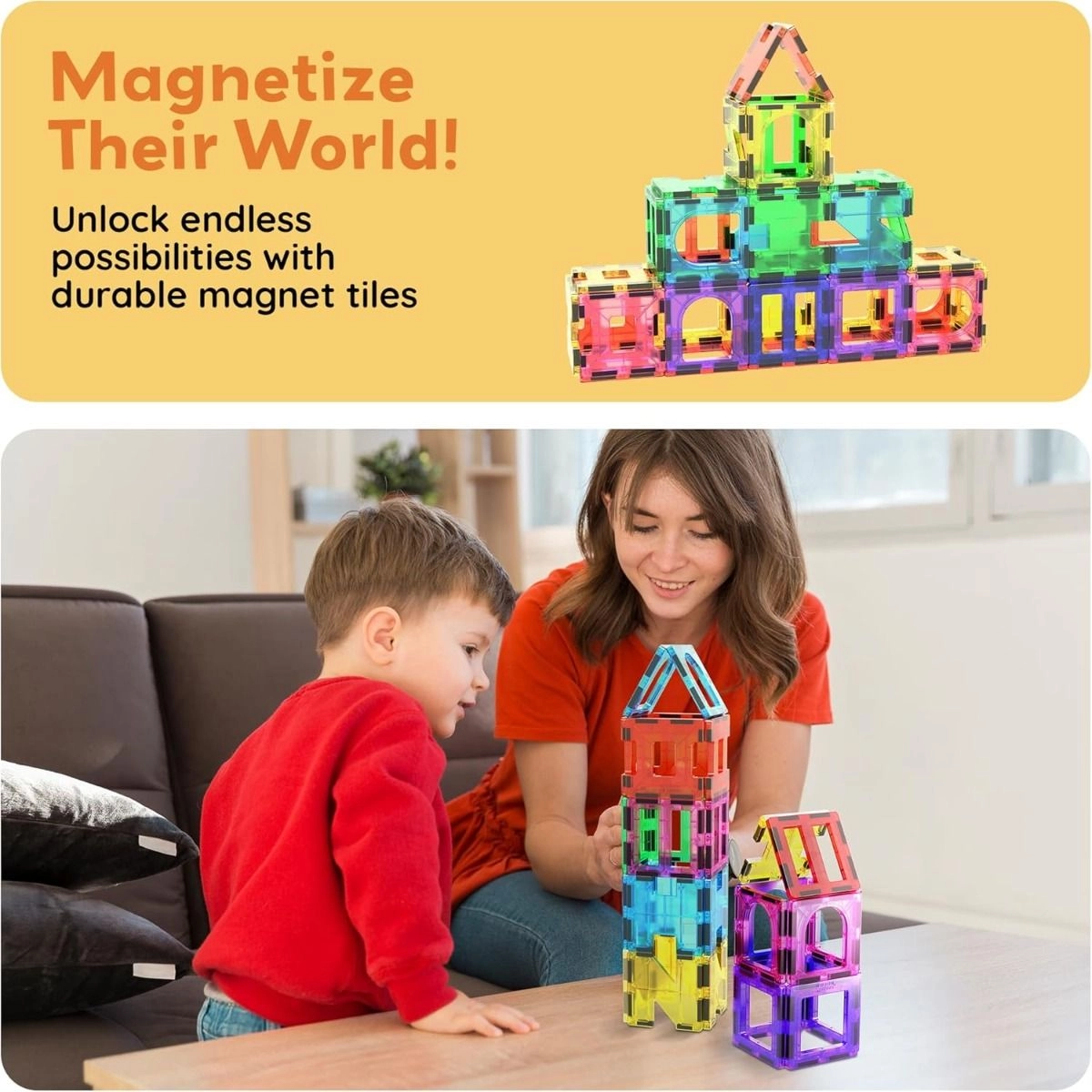 Magnetic Tiles Artistry Building Set - 42 pcs