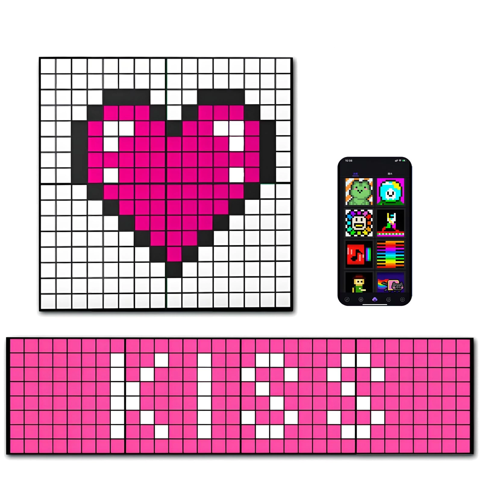 PJRVJFR Desktop pixel screen - 16*16 RGB 256pcs