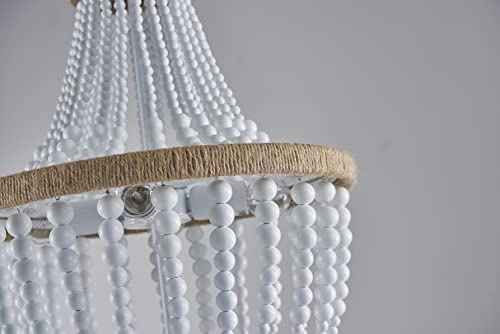 Farmhouse Wood Beaded Chandeliers