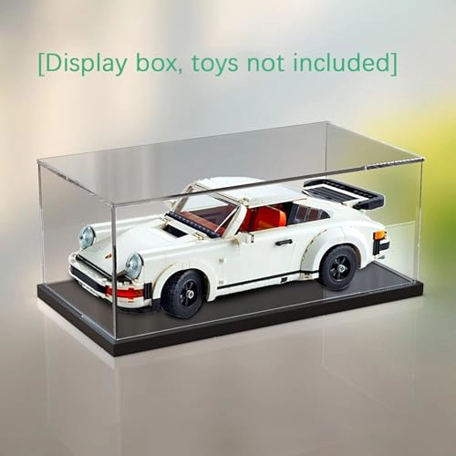 Acrylic Display Case (10295) - Dust-Proof Black Base (3mm) 40x20x15cm
