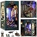 Book Nook Kit - DIY 3D Wooden Puzzle with LED Light and Dust Cover
