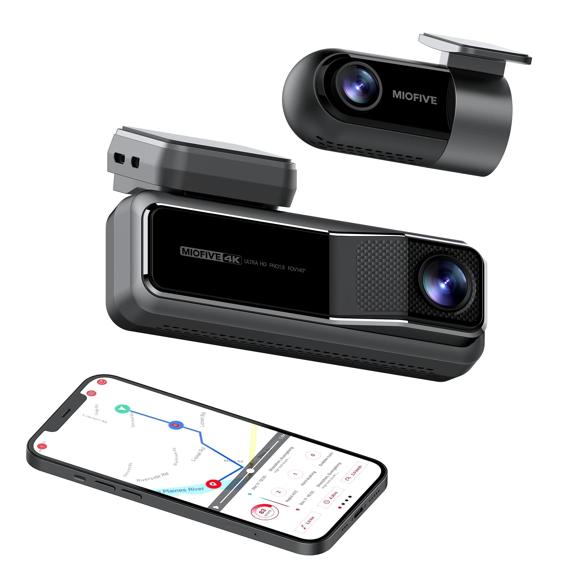 Miofive Dash Cam Dual 2160 X 1440 pixels