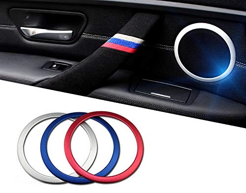iJDMTOY Speaker Decoration Ring Cover Trims - BMW F30 F31 3 Series 320i 328i 335i 340i M3 F32 F33 4 Series 428i 435i 440i 2012-2018