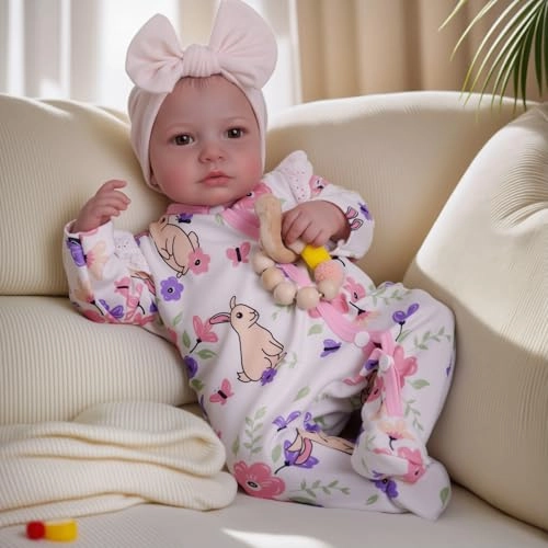 Reborn Baby Doll - 20 Inch Vinyl Cloth Body Black Ages 3+