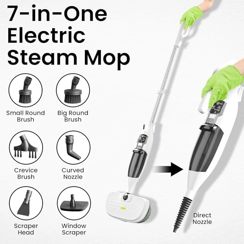 Electric Steam Mop - 15-in-1 3 steam modes