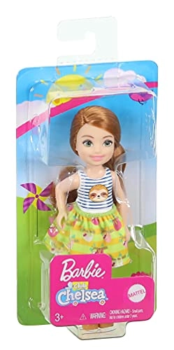 CHELSEA DOLL - Plastic red hair sloth graphic Ages 3+