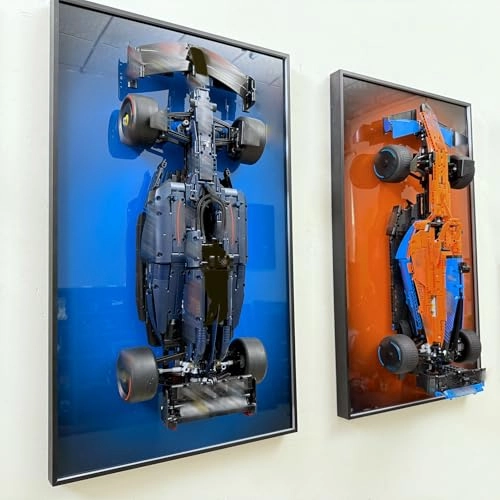 Display Frame - Wall Mount Compatible with Lego Technic 42206 Blue