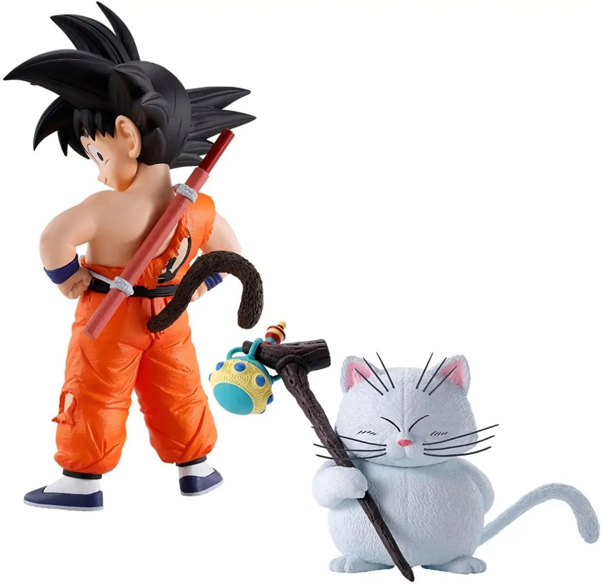 Banpresto Ichibansho Son Goku & Korin The Lookout Above the Clouds - approximately 5.9" (Goku)/ 3.5" (Korin) tall