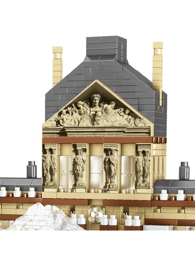 Architecture Louvre Micro Building Blocks Set - Construction 2885 pcs