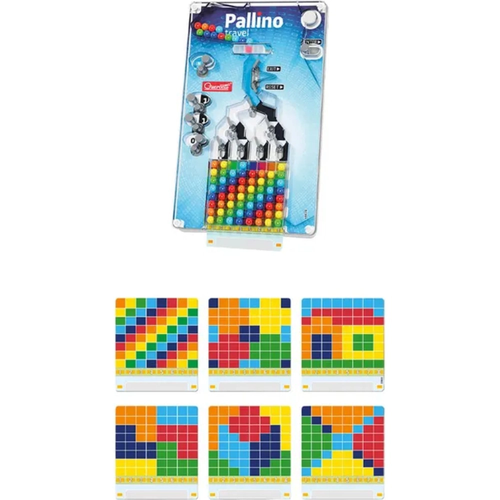Quercetti Pallino Travel Mosaic Game - 21 x 5 x 24.3 cm Suitable for 4 years & above