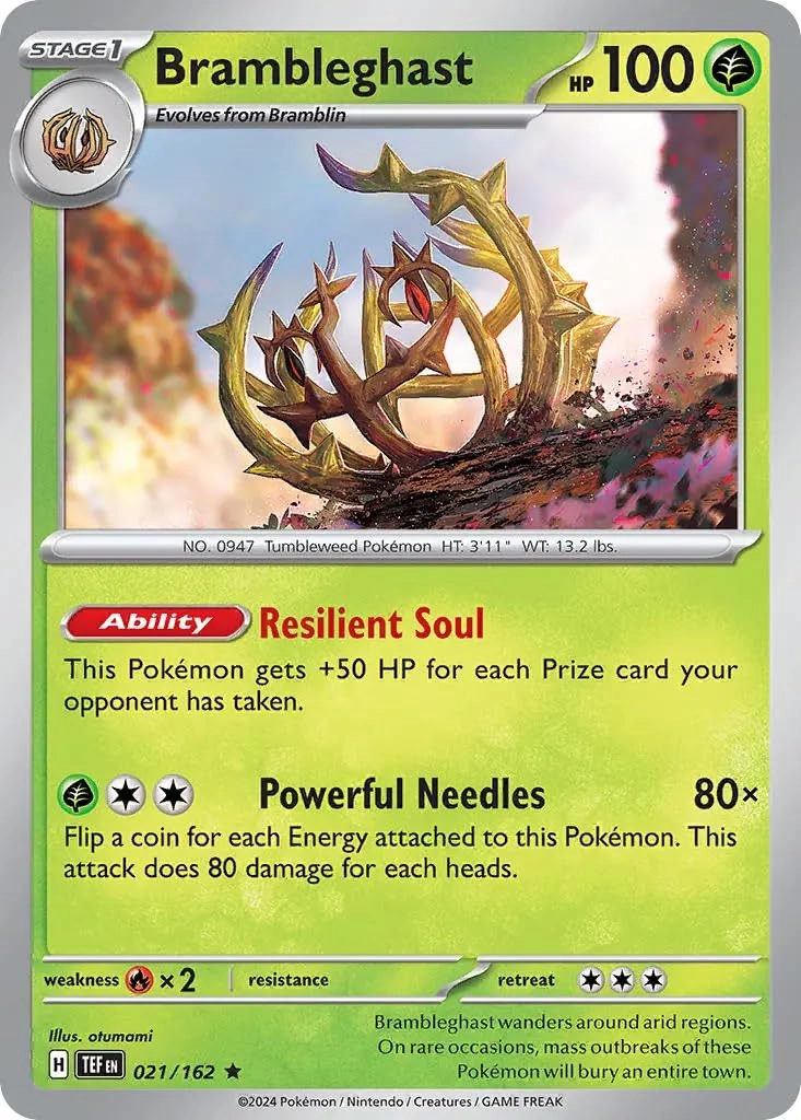 Pokémon Brambleghast 021/162 - 1pcs