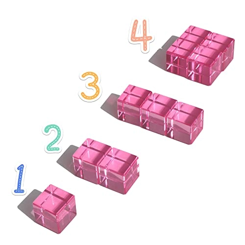 Rainbow Crystal Acrylic Cubes - 3 years and up 16 pieces