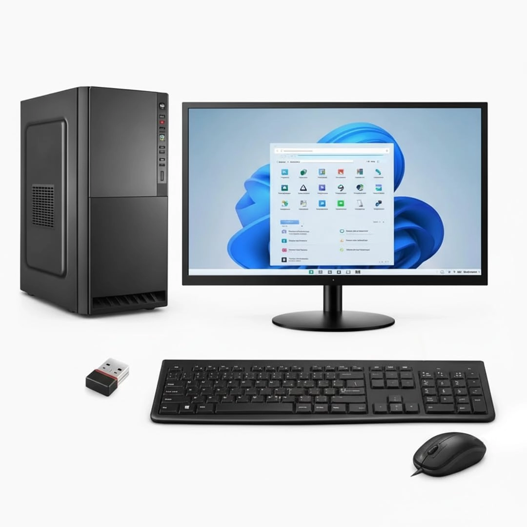 tech- assemblers Core i5 - Core i5-2400 8GB 128GB SSD 500GB HDD + 19-Inch LED Monitor + Keyboard & Mouse