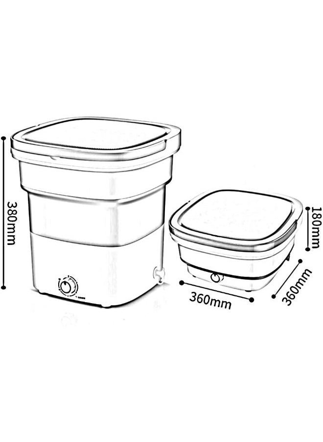 Portable Washing Machine - Foldable Mini Small Washer for Washing Baby Clothes, Underwear or Small Items, Suitable for Apartment, Laundry, Camping, RV, Travel
