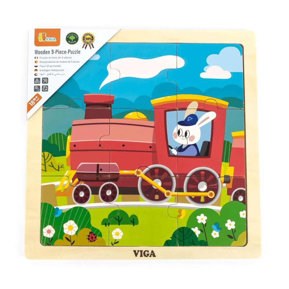 Train Wooden Puzzle (SW-44631) - 9 pcs