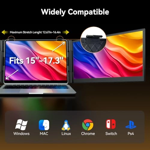 S8ULTRA - 14.2 Inches FHD 1080P IPS Triple Screen Extender