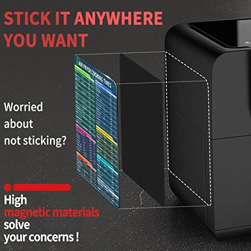 Air Fryer Magnetic Cheat Sheet - durable magnetic materials 2 Magnet Sheets