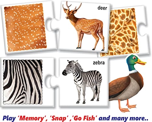 Find & Match Animals & Their Skins - 4 years and up 42 pieces