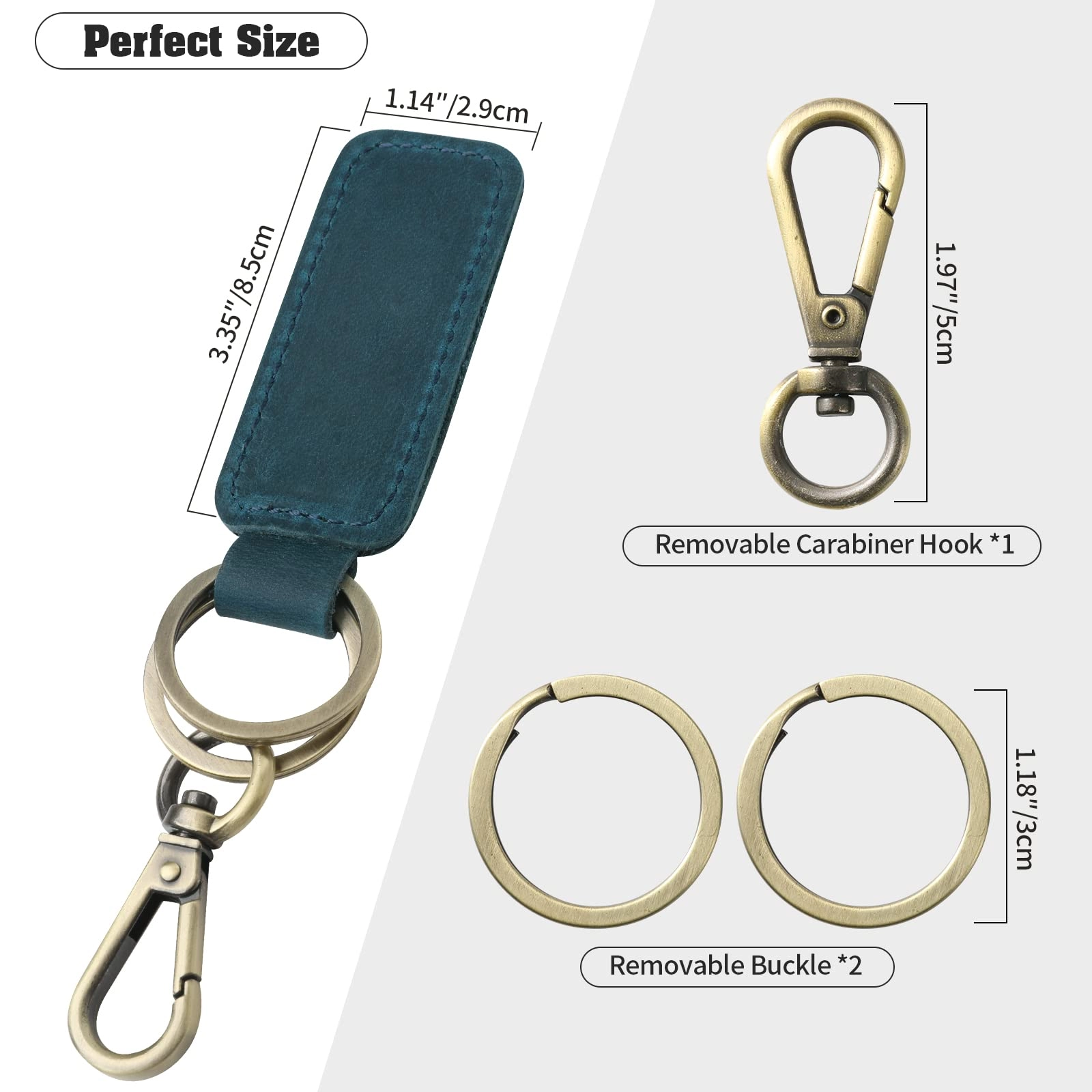 Leather Keychain - Car