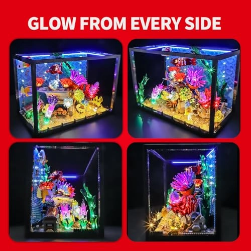 LED Lighting for Lego Icons Tropical Aquarium 10366 - Water