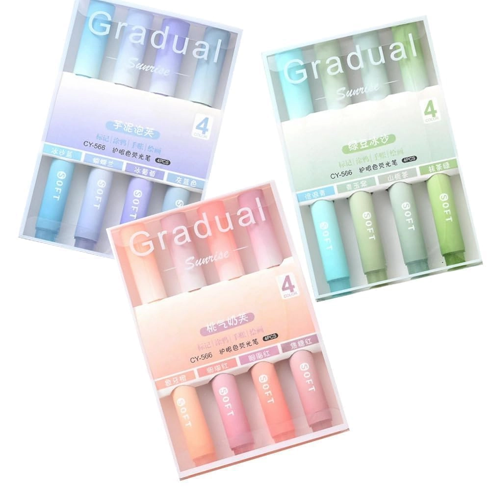 BuyLift Pastel Highlighter - blue, pink, green Chisel
